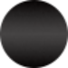 Midnight Black circle-shaped with a white background.